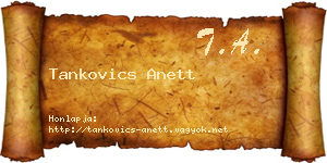Tankovics Anett névjegykártya